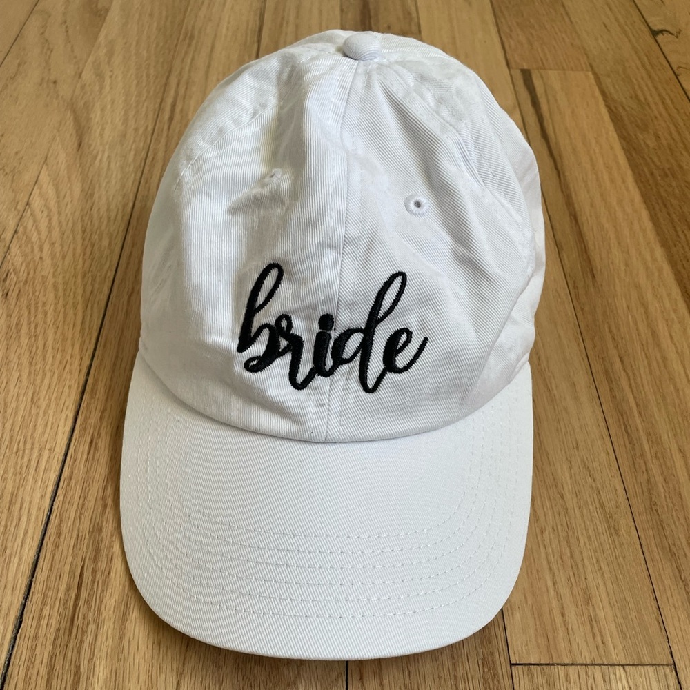 White Bride Embroidered Baseball Cap